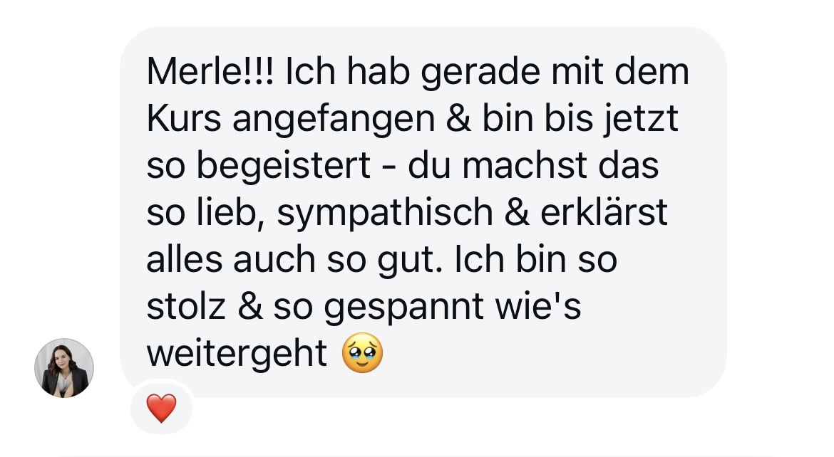 Teilnehmerin findet den Kurs super sympathisch und spannend.